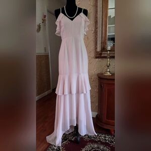 Lulu's Blush High Low Ruffle Dress